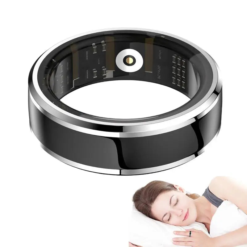 Sleep Tracker Ring Fitness Sleep Heart Rate Ring BT Health Tracker with 3-5 Days Battery Life Waterproof Tracker for Sleep